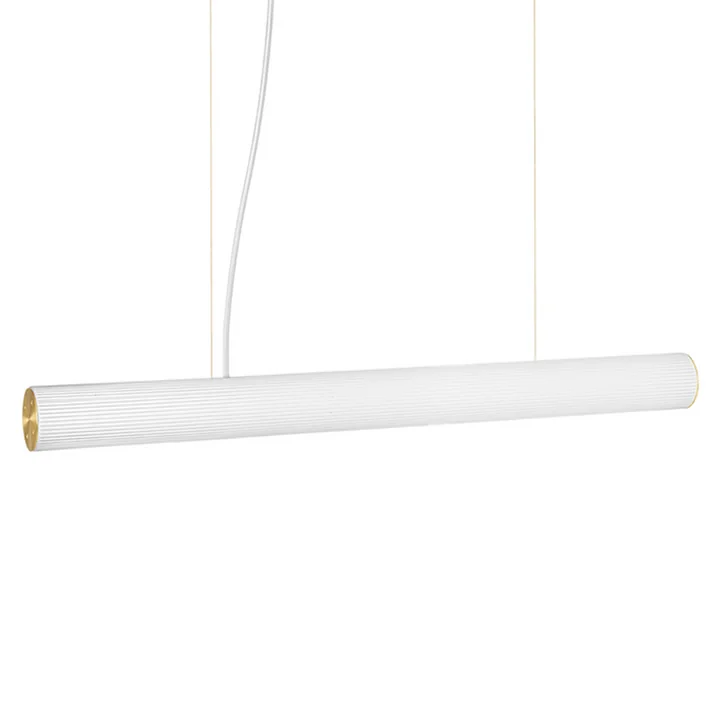 Vuelta Hanglamp L 100 cm van Ferm Living in wit / messing