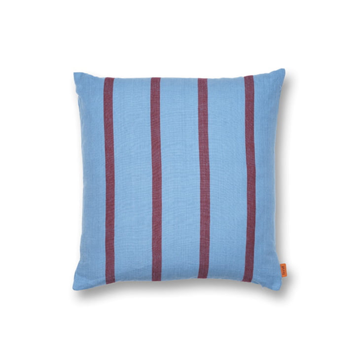 Grand Cushion 50 x 50 cm van ferm Living in blauw / bordeauxrood