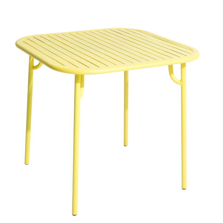 De Week-End tafel van Petite Friture , 85 x 85 cm / geel