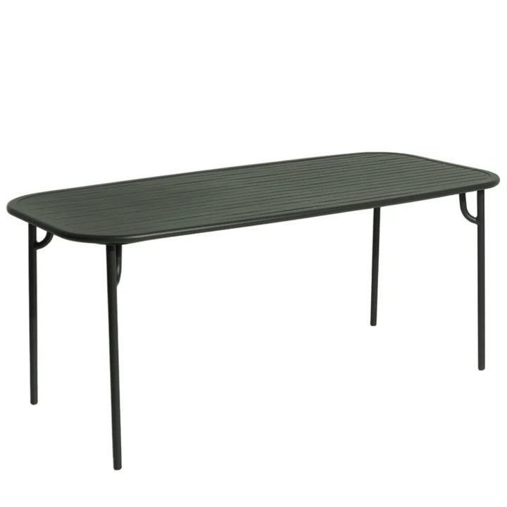 De Week-End tafel van Petite Friture , 180 x 85 cm / glas groen