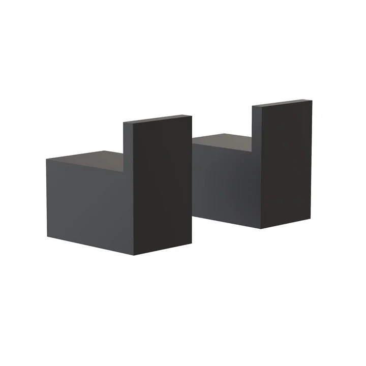 De Quadra Wandhaken 8L van Frost , zwart (set van 2)