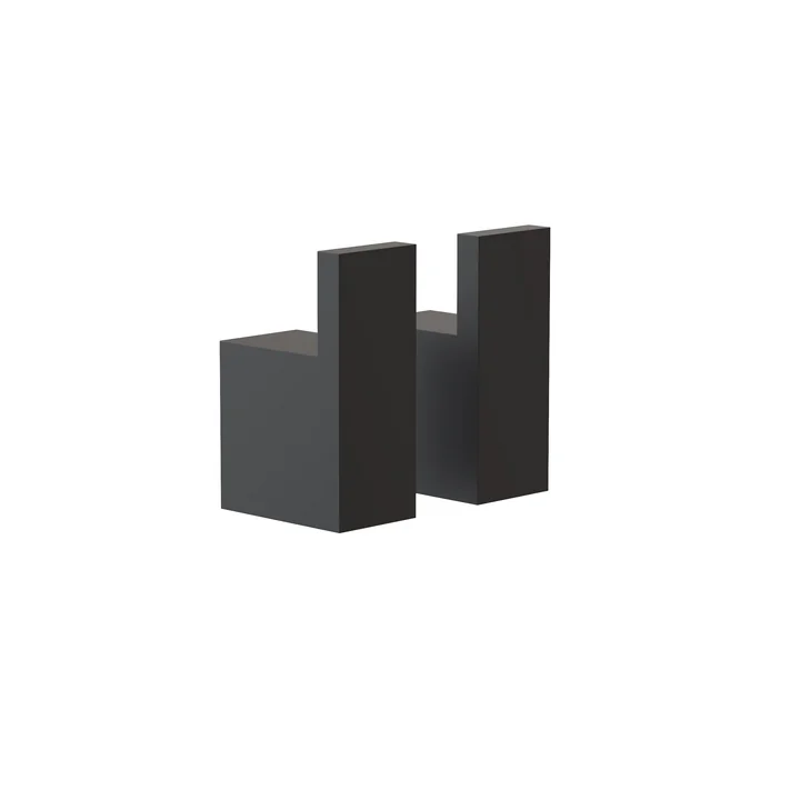 De Quadra Wandhaken 8 van Frost , zwart (set van 2)