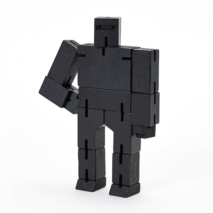 Cubebot van Areaware in micro, zwart