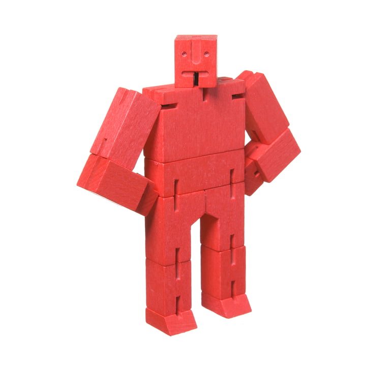 Cubebot van Areaware in micro, rood