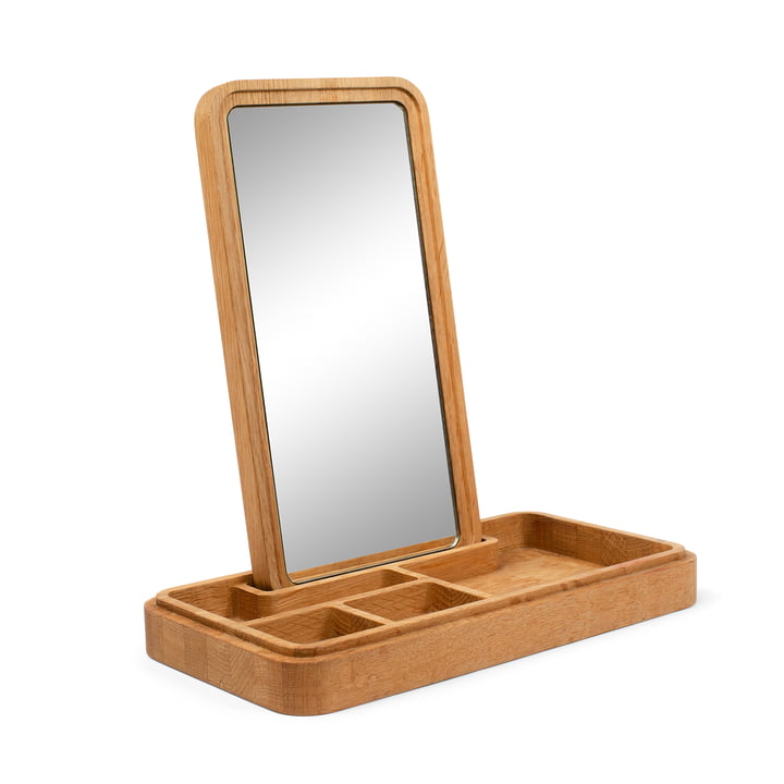 Mirror Box Juwelenberging met spiegel van Spring Copenhagen in natuurlijke eik