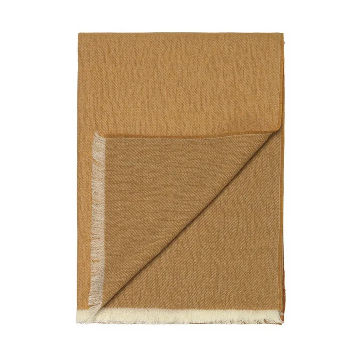 Venice Deken van Elvang in wit / okergeel