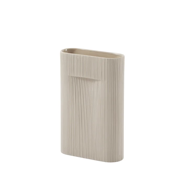 Ridge Vaas H 35 cm van Muuto in beige