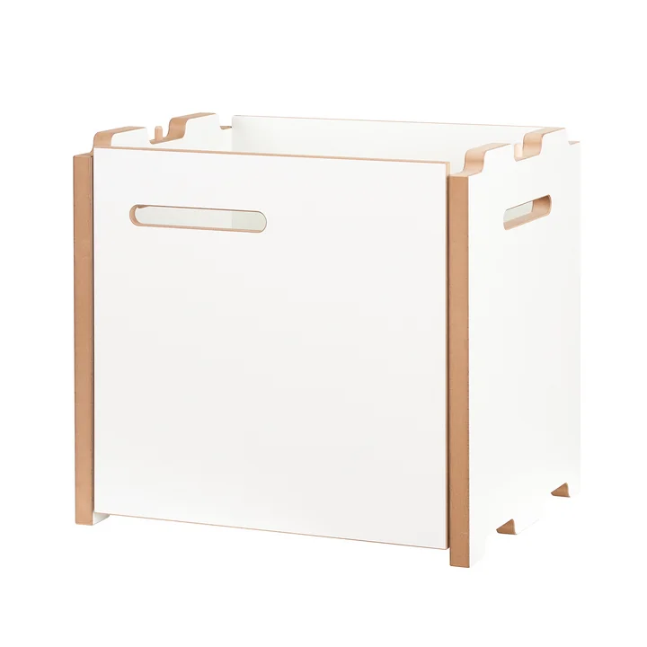 halbstark rekkensysteem aanbouwmodule met deur rechts van Tojo in wit