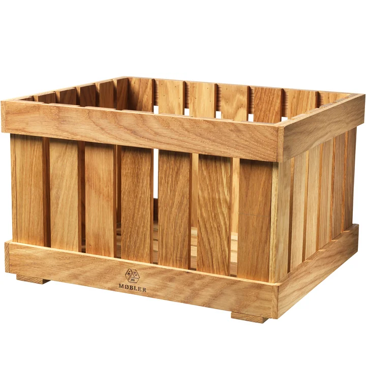 X1 Apple Box Fruitkrat Xlarge van FDB Møbler in natuurlijk eiken