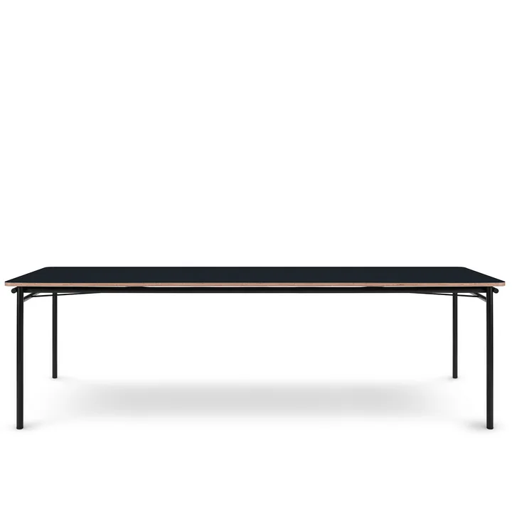 De eettafel Taffel (uitschuifbaar) van Eva Solo , 90 x 250-370 cm, nero
