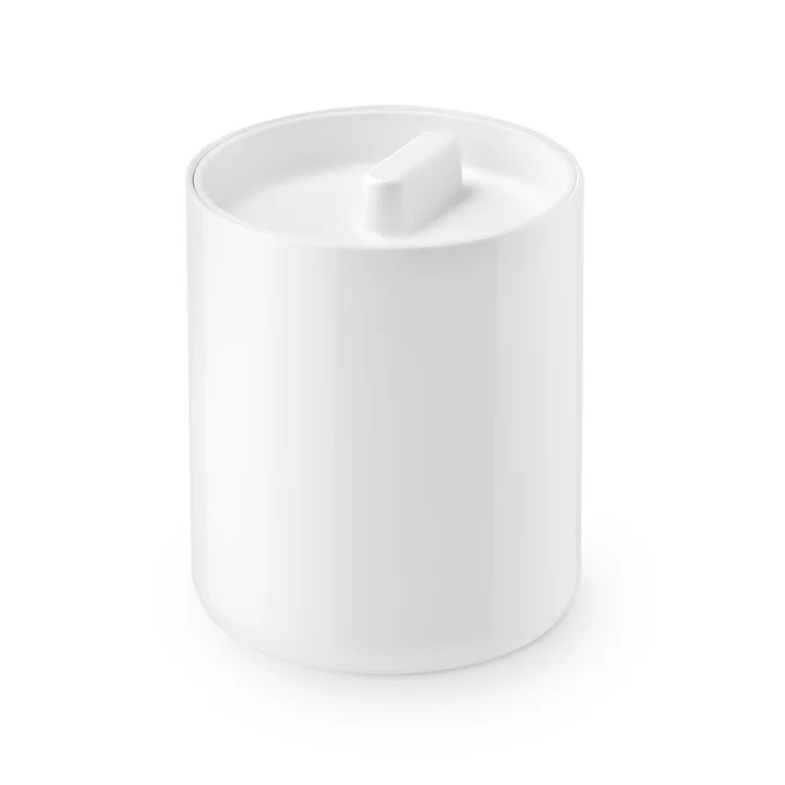 Het dekselblik Lunar van Authentics , Ø 10 cm, wit / wit