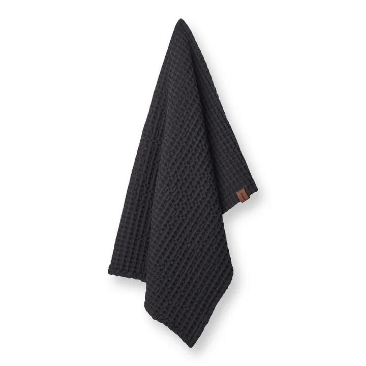 De handdoek met wafelstructuur van Humdakin, 55 x 80 cm, coal