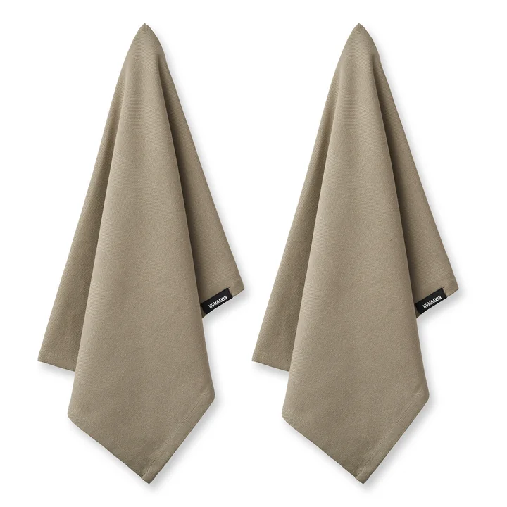 De biologische katoenen theedoek van Humdakin, 45 x 70 cm, oak (set van 2)