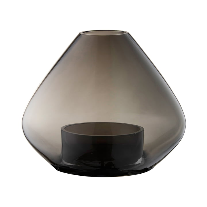 De Uno Windlicht en vaas van AYTM , Ø 25,9 x H 21 cm, zwart
