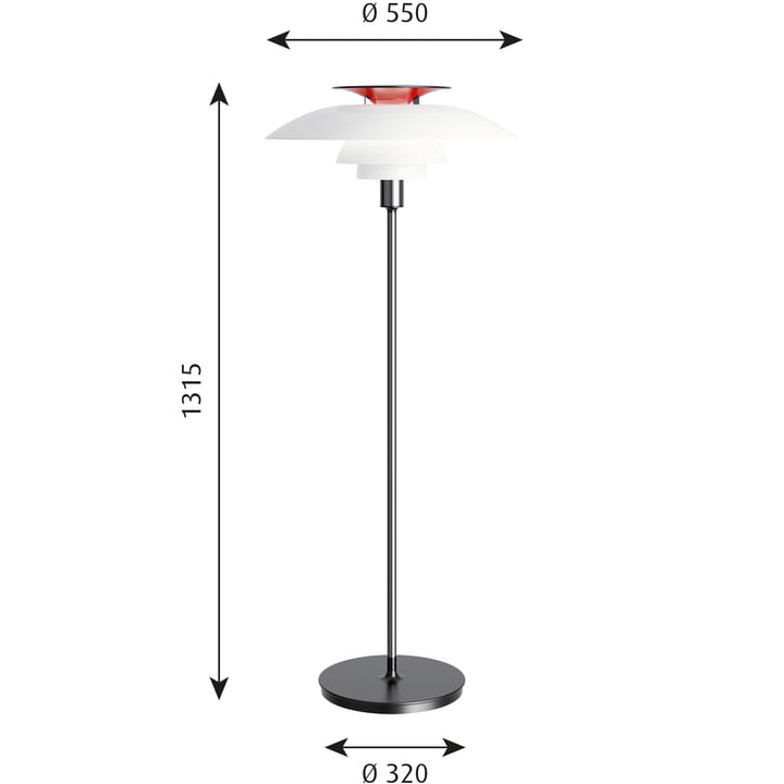 PH 80 Staande lamp van Louis Poulsen