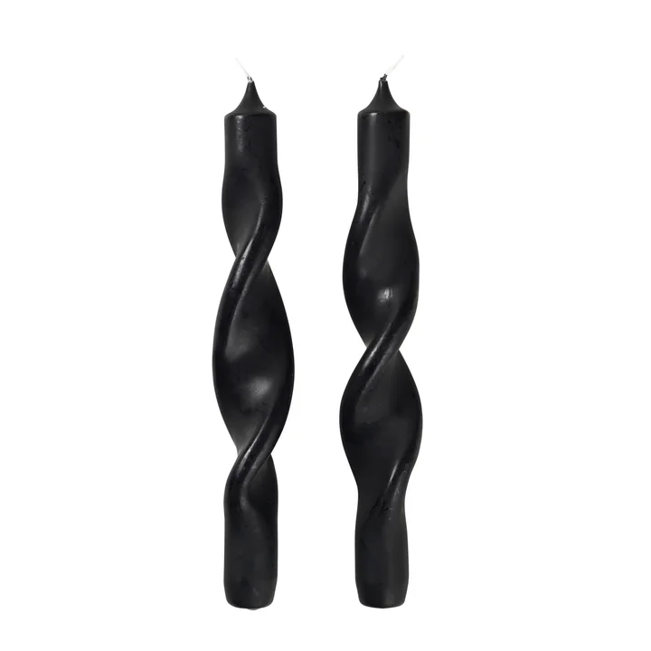 Twist Broste Copenhagen De kaarsen van, simply black (set van 2)