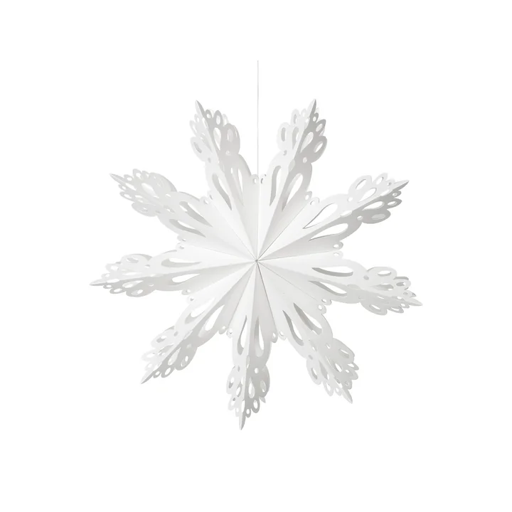 Broste Copenhagen - Christmas Snowflake Decoratieve hanger, Ø 30 cm, wit