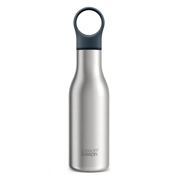 Loop Drinkfles 500 ml van Joseph Joseph uit roestvrij staal antraciet