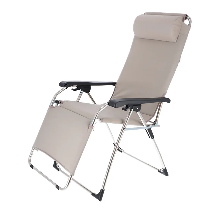 Amida Soft Relax ligstoel, aluminium / taupe vanaf Fiam