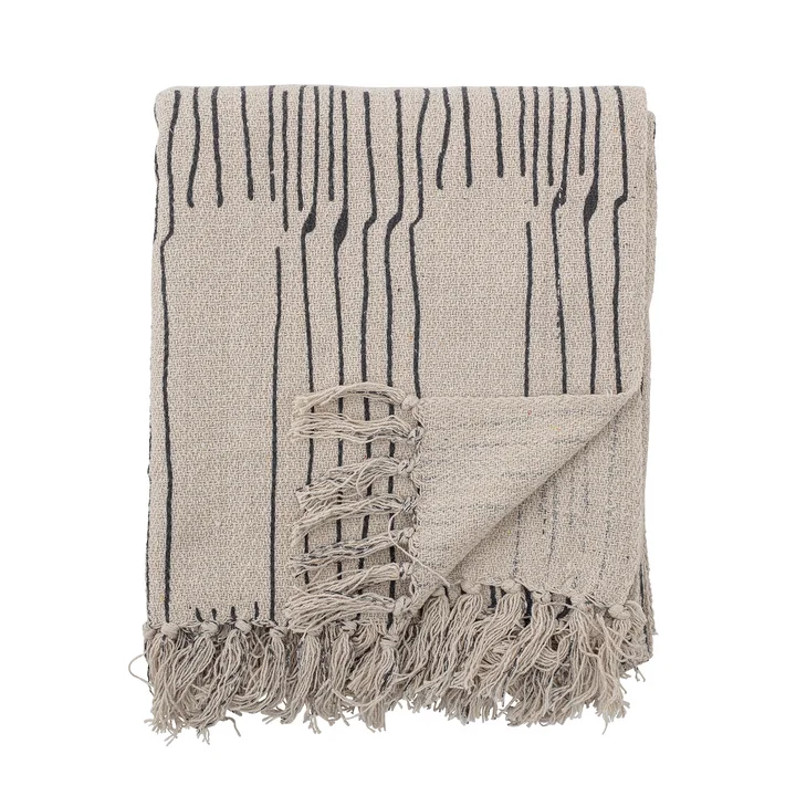 Celly Sprei, 130 x 160 cm van Bloomingville in natuurwit/zwart