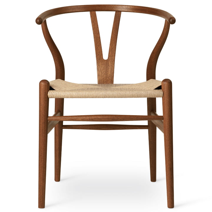 CH24 Wishbone Chair van Carl Hansen in geolied mahonie / vlechtwerk naturel