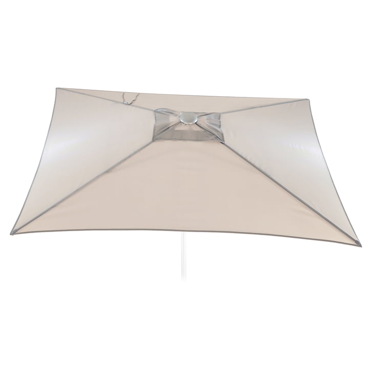 Jan Kurtz - Elba parasol vierkant, 200 x 200 cm, lichtgrijs