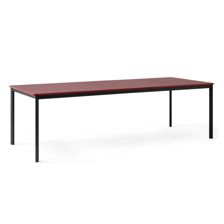 Drip Eettafel HW60, 250 x 100 cm, Burgundy Forbo Linoleum (4154) van & Tradition