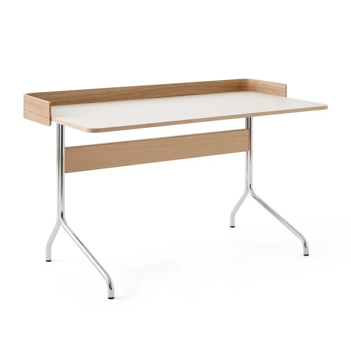 Pavilion AV17 Bureau met rand, 130 x 65 cm, eiken / linoleum Paddestoel (4176) van & tradition