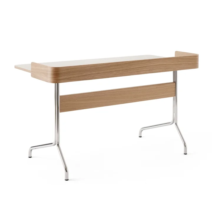 Pavilion AV17 Bureau met rand, 130 x 65 cm, eiken / linoleum Paddestoel (4176) van & tradition