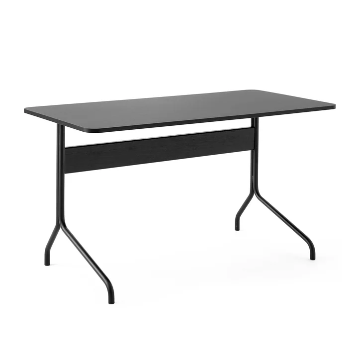 Pavilion AV16 Bureau, 130 x 65 cm, zwart eiken / zwart linoleum (4023) van & tradition