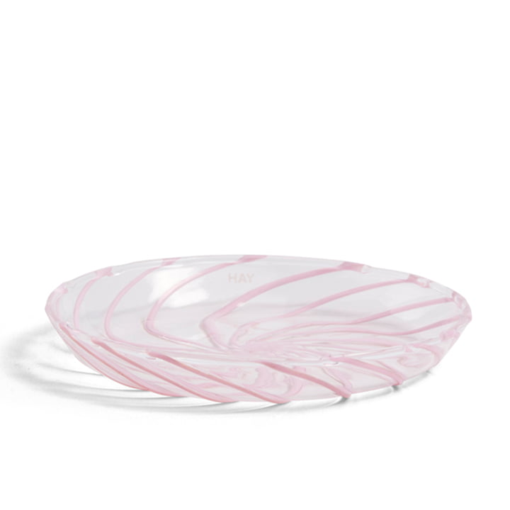 Spin Schaaltje Ø 11 x H 1,5 cm in de kleur helder/roze (set van 2)