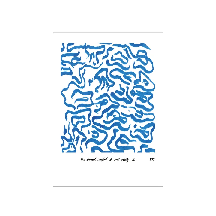 Comfort Poster 50 x 70 cm van Paper Collective , blauw