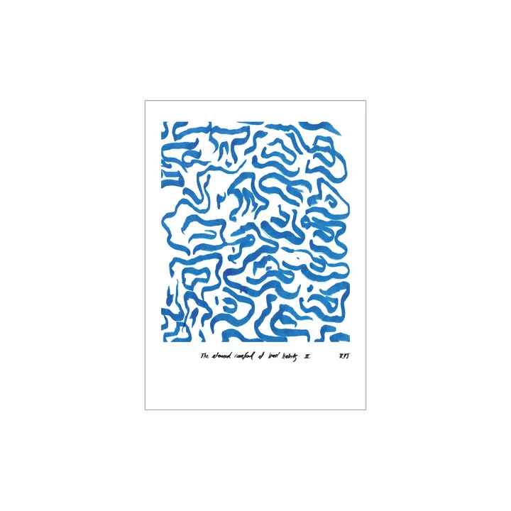 Comfort Poster 30 x 40 cm van Paper Collective , blauw
