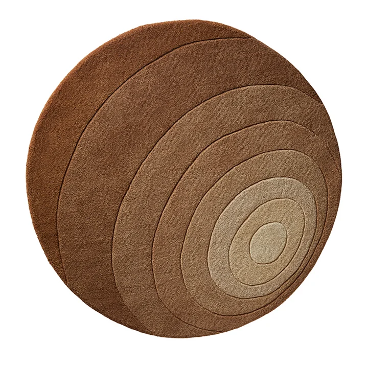 Luna Tapijt Ø 120 cm van Verpan in donker zand