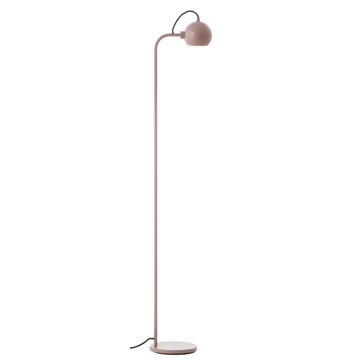 Ball Single Staande lamp, nude glanzend by Frandsen