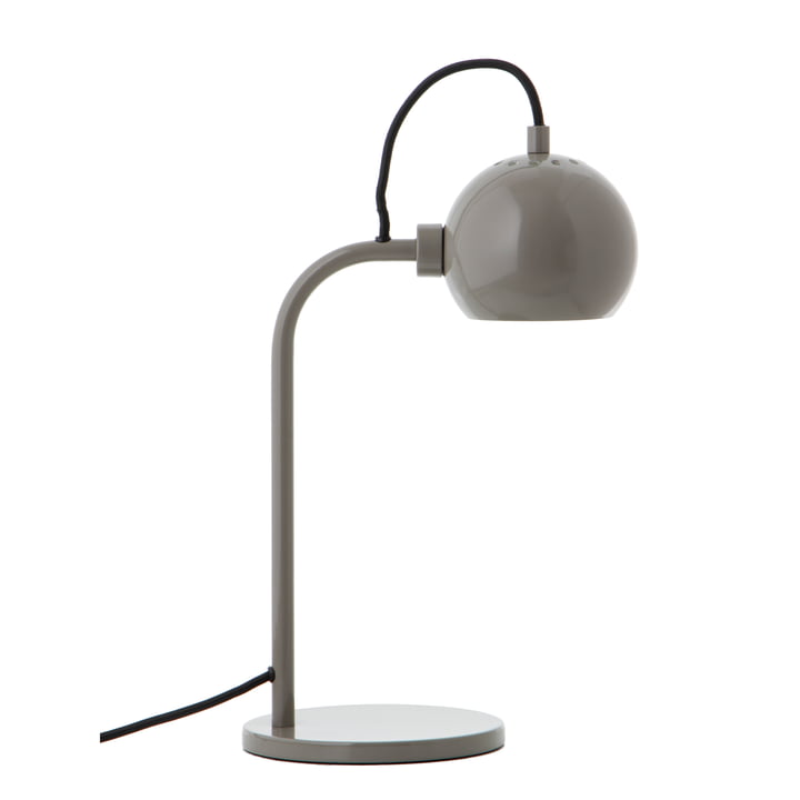 Ball Single Tafellamp, warm grijs glanzend van Frandsen