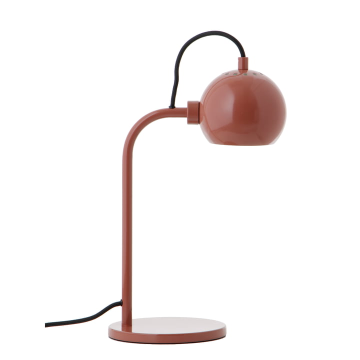 Ball Single Tafellamp, rood glanzend van Frandsen