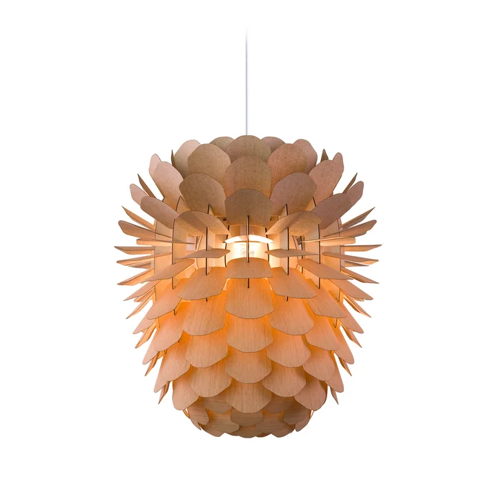 De Schneid - Zappy hanglamp in eiken / witte kabel