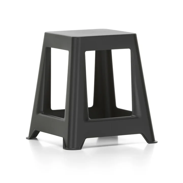 Chap stool, diep zwart van Vitra