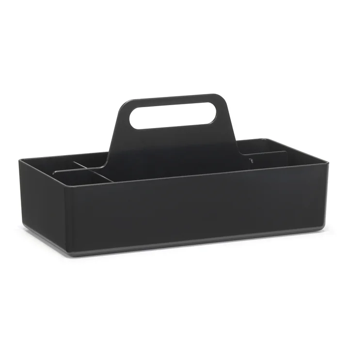 Storage Toolbox gerecycled, donker basismateriaal van Vitra