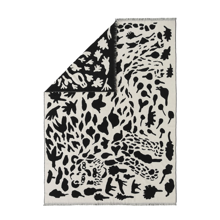 Oiva Toikka wollen deken van Iittala in Cheetah zwart