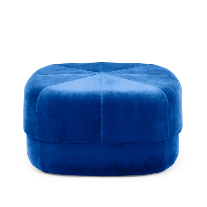 Circus Poef groot van Normann Copenhagen in elektrisch blauw velours