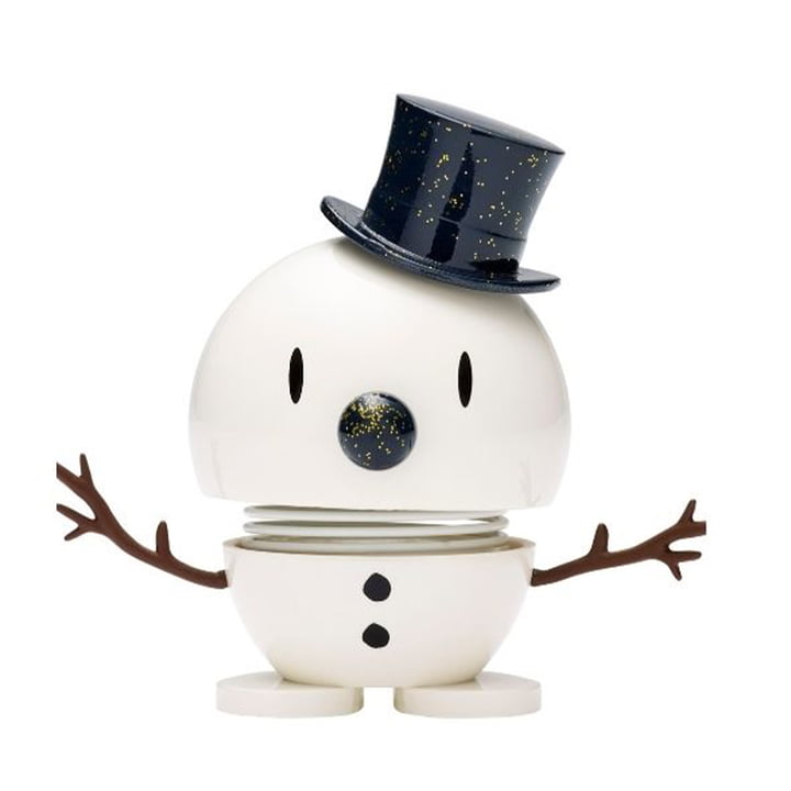 Snowman, medium / wit / blauw van Hoptimist