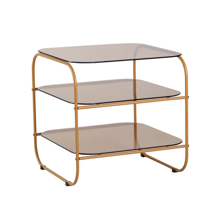 Bijzettafel met 3 niveaus, oranje / amberkleurig by Hübsch Interior