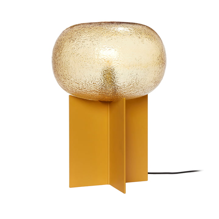 Glazen tafellamp van Hübsch Interior in amber