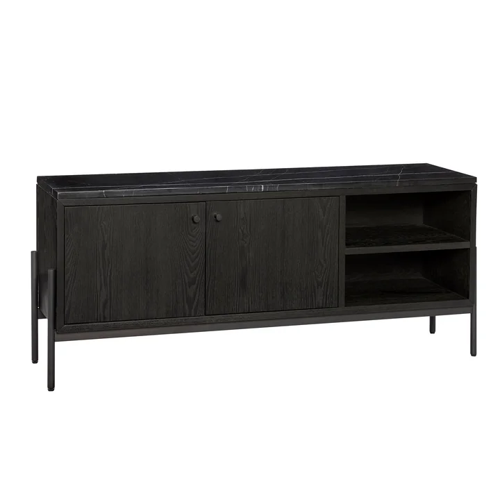 Marmeren ladekast, zwart van Hübsch Interior