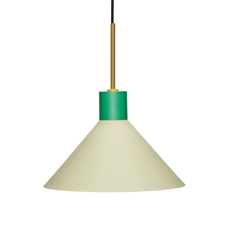 Metalen hanglamp van Hübsch Interior in groen/bruin