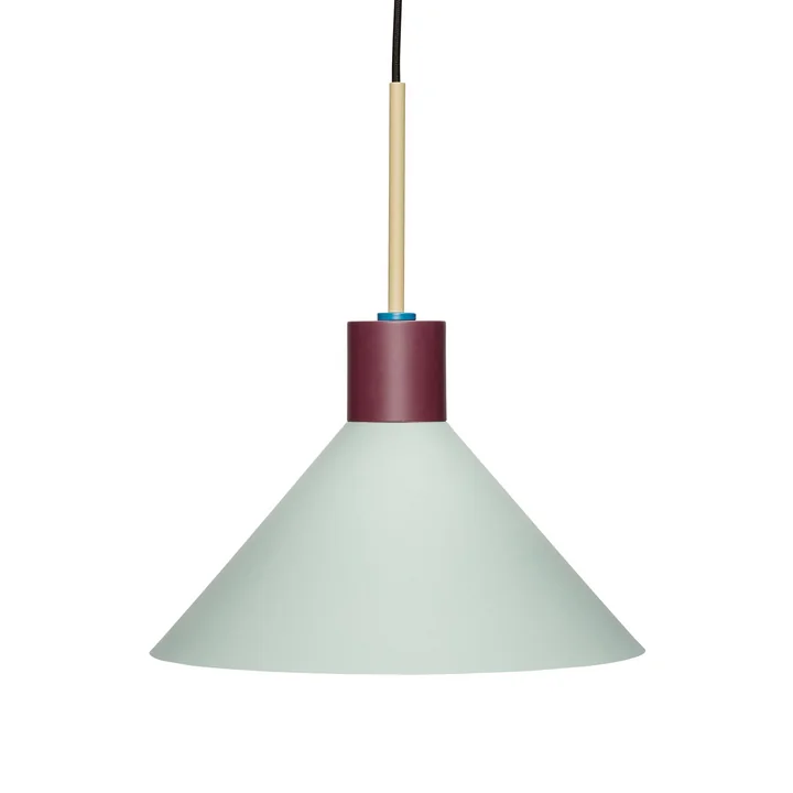 Metalen hanglamp van Hübsch Interior in mint / bordeaux