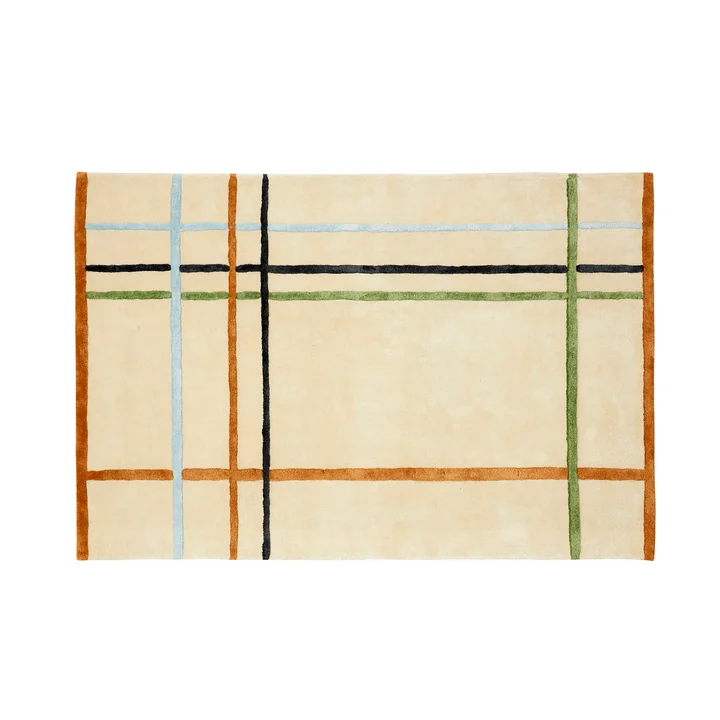 Tapijt gedessineerd 120 x 180 cm, kleurrijk van Hübsch Interior