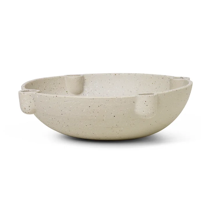 Bowl kandelaar, Ø 27 x H 6.8 cm, lichtgrijs van Ferm Living